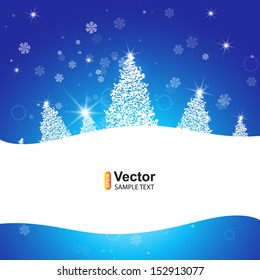 Christmas Greeting Card. Merry Christmas lettering, vector illustration