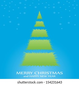 Christmas Greeting Card. Merry Christmas lettering, vector illustration