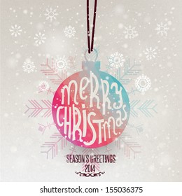 Christmas Greeting Card. Merry Christmas lettering