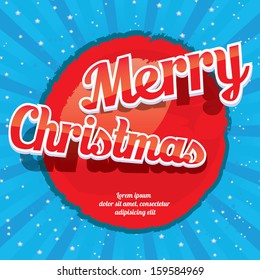 Christmas Greeting Card. Merry Christmas lettering, vector illustration. christmas background for design