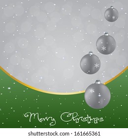 Christmas Greeting Card. Merry Christmas lettering, vector illustration