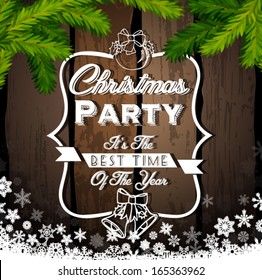 Christmas Greeting Card. Merry Christmas lettering