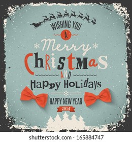 Christmas Greeting Card. Merry Christmas lettering 