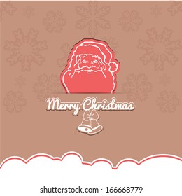 Christmas Greeting Card. Merry Christmas lettering, vector illustration