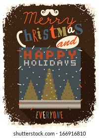 Christmas Greeting Card. Merry Christmas lettering 