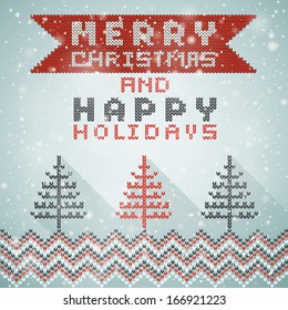 Christmas Greeting Card. Merry Christmas lettering