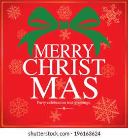 Christmas Greeting Card. Merry Christmas lettering, vector 