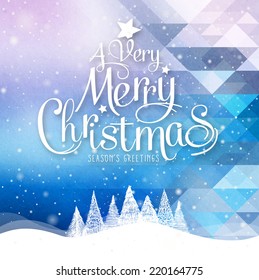 Christmas Greeting Card. Merry Christmas lettering 