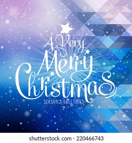 Christmas Greeting Card. Merry Christmas lettering 