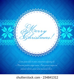 Christmas Greeting Card. Merry Christmas lettering, vector illustration