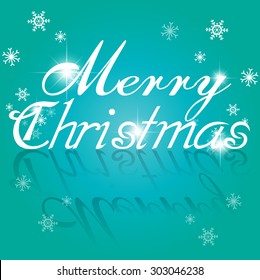Christmas Greeting Card. Merry Christmas lettering Vector Illustration.