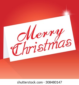 Christmas Greeting Card. Merry Christmas lettering Vector Illustration.
