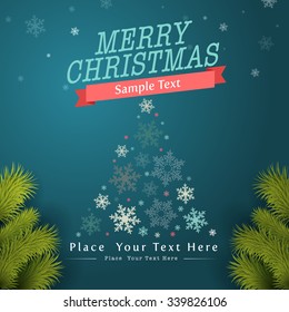Christmas Greeting Card. Merry Christmas lettering