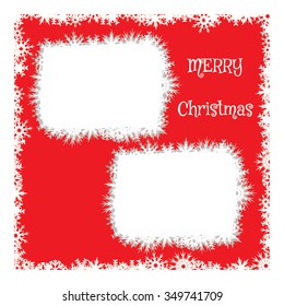 Christmas Greeting Card. Merry Christmas lettering, vector illustration