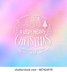 Christmas Greeting Card. Merry Christmas lettering
