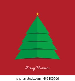 Christmas Greeting Card. Merry Christmas lettering, vector illustration