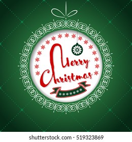 Christmas Greeting Card. Merry Christmas lettering