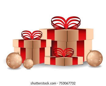 Christmas Greeting Card. Merry Christmas lettering, vector illustration