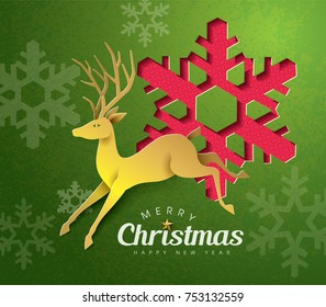 Christmas Greeting Card. Merry Christmas lettering, vector illustration