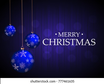 Christmas Greeting Card. Merry Christmas lettering, vector illustration