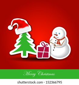 Christmas Greeting Card. Merry Christmas vector decoration.