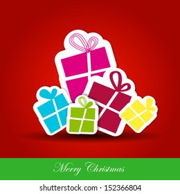 Christmas Greeting Card. Merry Christmas vector decoration.