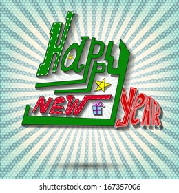 Christmas Greeting Card. Merry Christmas vector illustration.