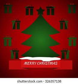 Christmas Greeting Card. Merry Christmas vector illustration eps 10