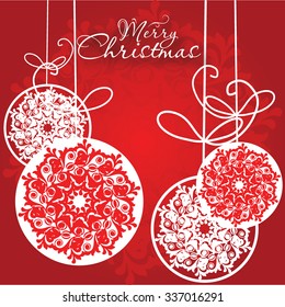 Christmas Greeting Card. Merry Christmas vector illustration