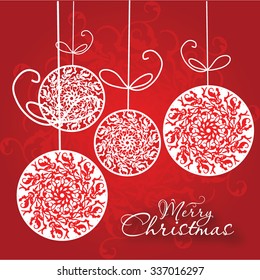 Christmas Greeting Card. Merry Christmas vector illustration