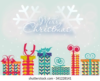 Christmas Greeting Card. Merry Christmas vector illustration