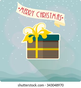 Christmas Greeting Card. Merry Christmas vector illustration