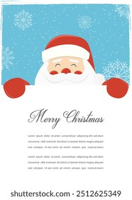 Christmas greeting card with Merry Christmas wishes. Vector illustration