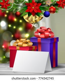 Christmas Greeting Card mock up