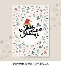 Christmas Greeting Card Mockup Vector