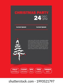 Christmas greeting card modern design, Invitation card, fresh unique idea design illustrator eps template, vector background, Xmas theme design. 