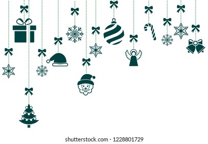 christmas greeting card with ornament elements (Merry Christmas)