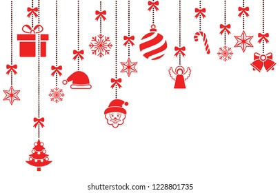 christmas greeting card with ornament elements (Merry Christmas)