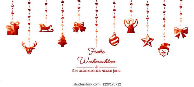christmas greeting card with ornament elements (Merry Christmas)