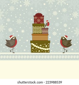 Christmas greeting card and place for text