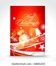 Christmas greeting card with presentation design.