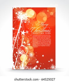 Christmas greeting card with presentation design.
