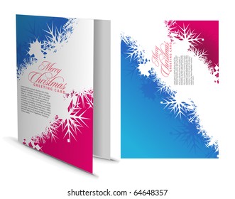 Christmas greeting card with presentation design.