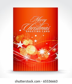 Christmas greeting card with presentation design.