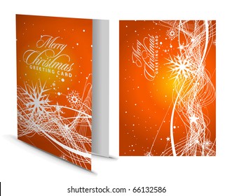 Christmas greeting card with presentation design.