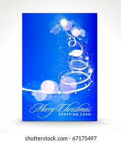Christmas greeting card with presentation design.