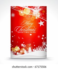 Christmas greeting card with presentation design.