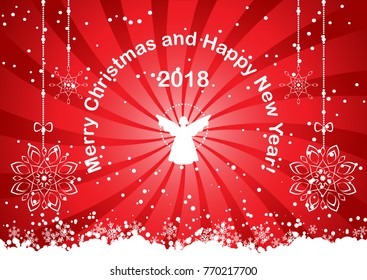 Christmas greeting card for printing and websites. Vector illustration.