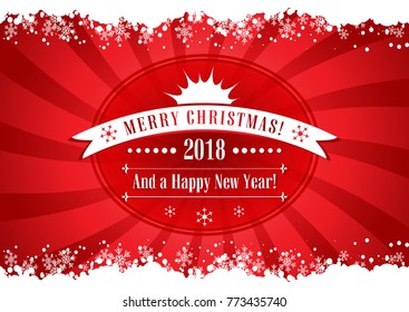 Christmas greeting card for printing and websites. Vector illustration.