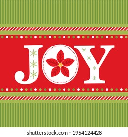 christmas greeting card with red and green design 